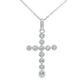 .15ct Diamond Cross Religious Pendant 14KT White Gold