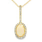 .10ct Opal Diamond Fashion Pendants 10KT Yellow Gold