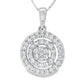 Lab Grown Diamond Fashion Pendants 14KT White Gold