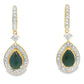 .84ct Onyx Diamond Dangle Earrings 10KT Yellow Gold