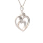 .10ct Diamond Heart Love Pendant Sterling Silver