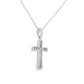 .12ct Diamond Cross Religious Pendant 14KT White Gold