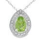 .47ct Peridot Diamond Fashion Pendants 10KT White Gold