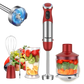 Immersion Blender 1000w 5-in-1 Handheld Set Red