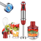Immersion Blender 1000w 5-in-1 Handheld Set Red