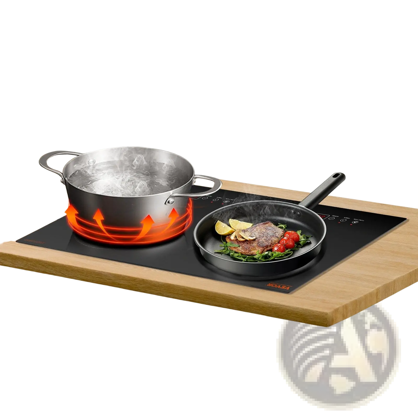 Induction Cooktop 1800w Dual Burner Electric Countertop