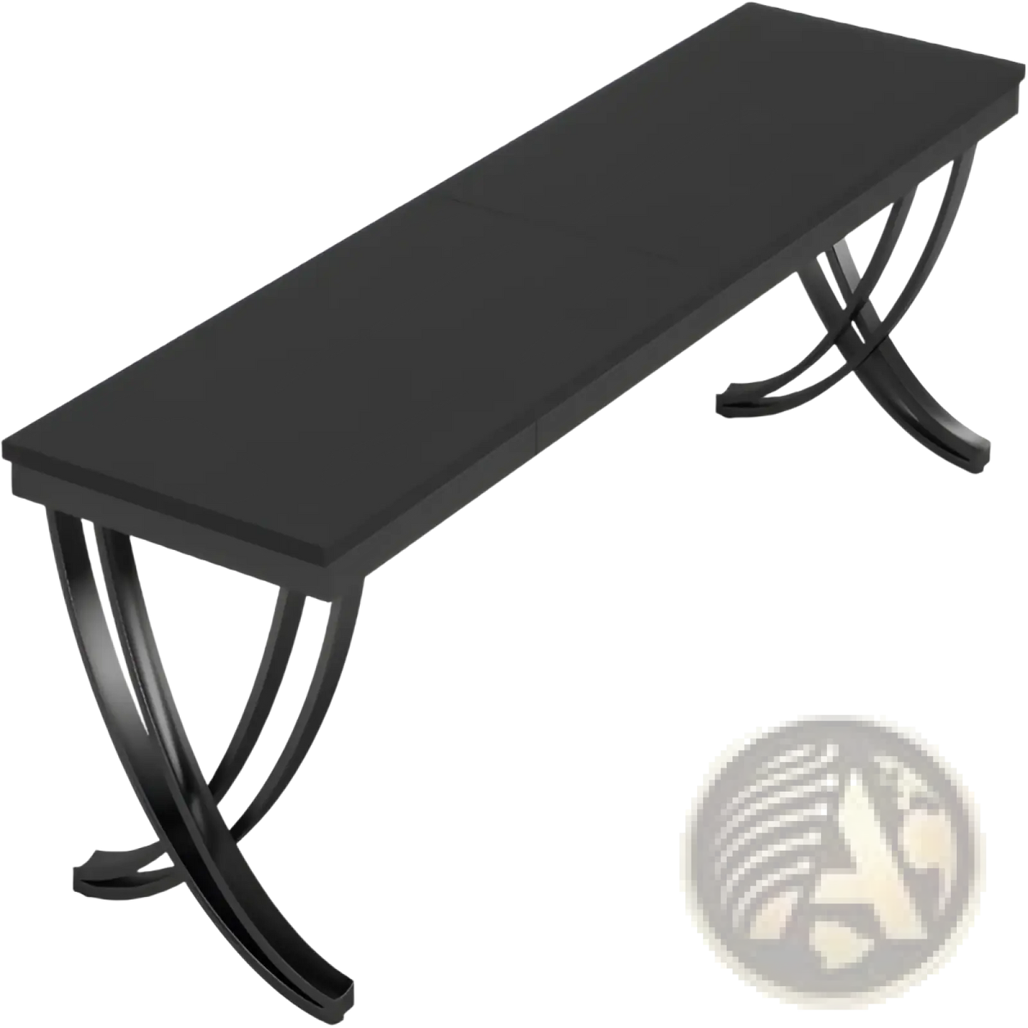 Industrial Double Computer Desk with Metal Legs