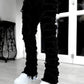 Men's Slim Fit Stacked Ripped Patchwork Streetwear Jeans