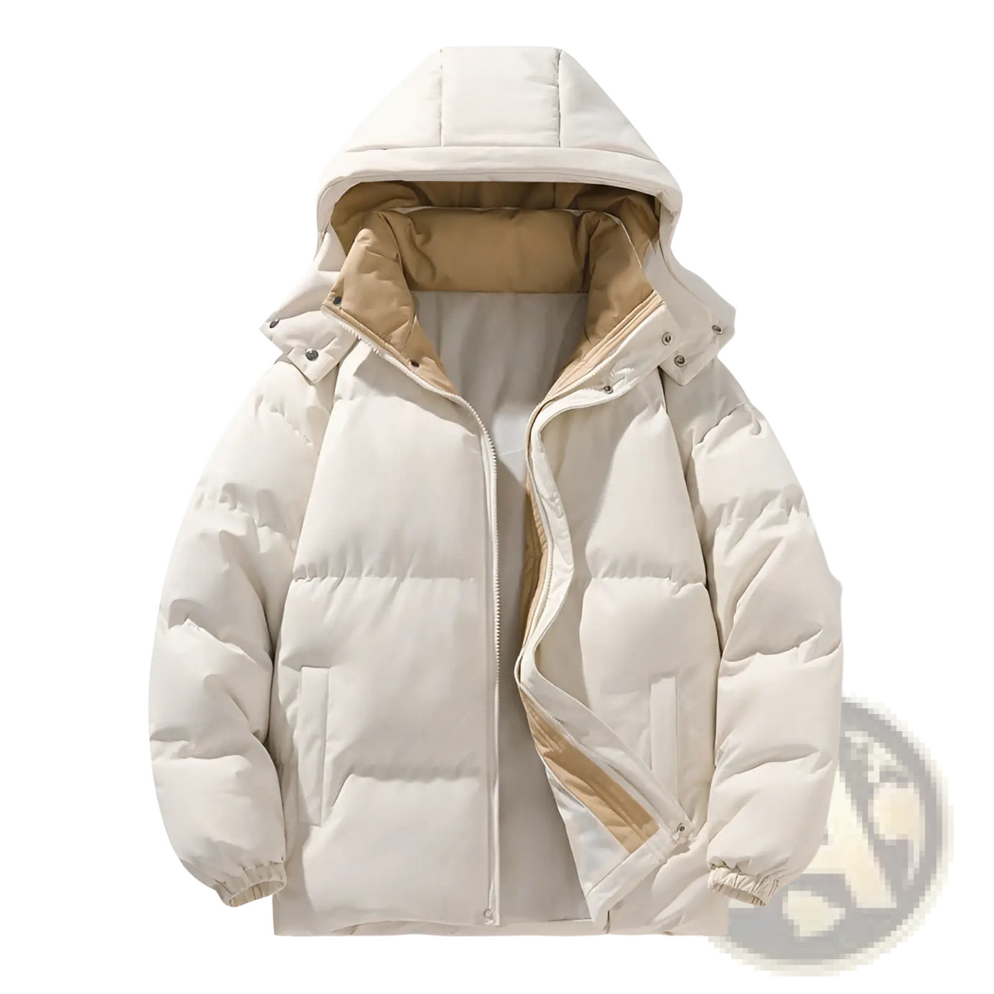 Insulated Hooded Quilted Puffer Jacket for Outdoor Sports