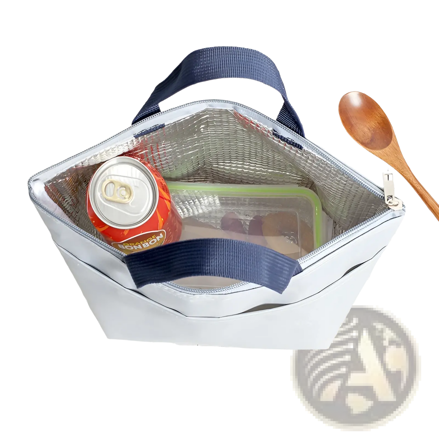 Insulated Oxford Bento Lunch Bag with Zipper Closure