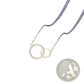 Interlocking Double Circle Pendant Clavicle Necklace