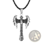Intricate Viking Axe Pendant Necklace with Braided Cord