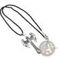 Intricate Viking Axe Pendant Necklace with Braided Cord