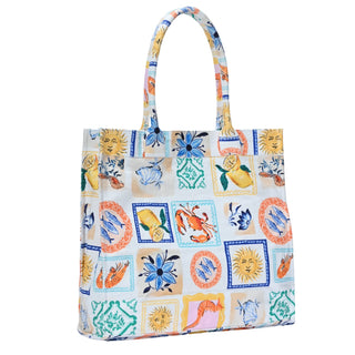 Isla's Mediterranean Mosaic Canvas Tote