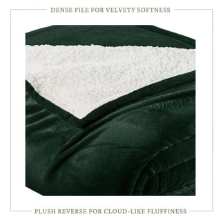 Velvet Plush Sherpa Bed Blanket - Sherpa Fleece Collection
