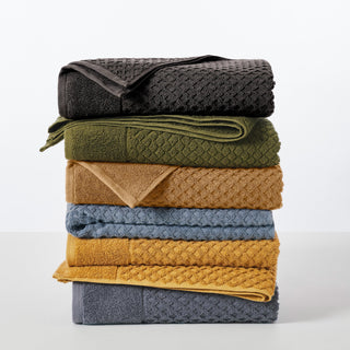 Cotton Diamond Waffle Weave Bath Towel Set - Grayson Collection