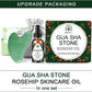 Jade Gua Sha Facial Set with Pure Rosehip Oil and Travel Pouch