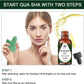 Jade Gua Sha Facial Set with Pure Rosehip Oil and Travel Pouch