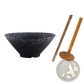 Japanese Ceramic Bowls Rustic Speckled Tableware Set