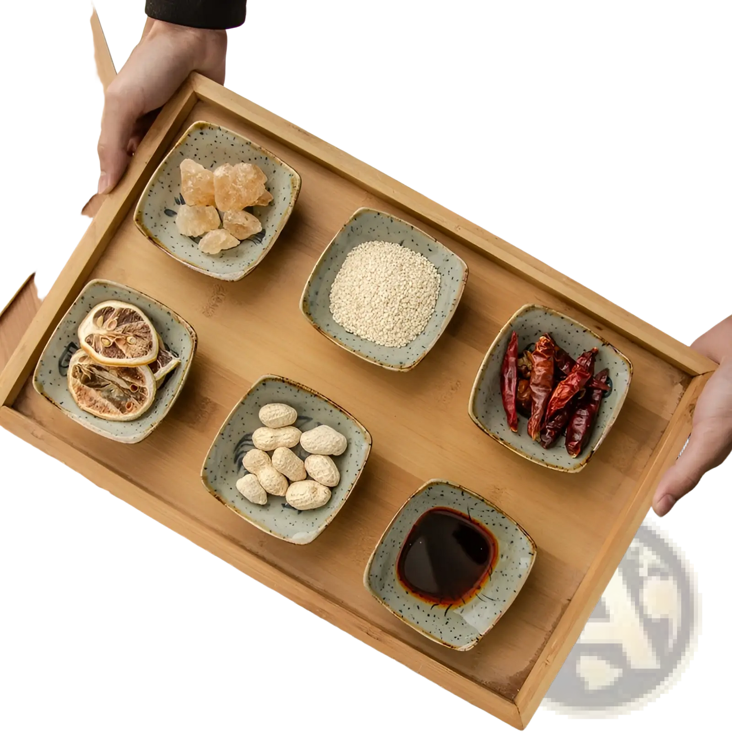 Japanese Style Ceramic Sea Creature Sauce Dish Set