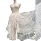 Tiered Ruffle Tulle A-line Lace Midi Skirt