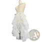 Tiered Ruffle Tulle A-line Lace Midi Skirt