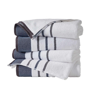 Decorative Cotton Stripe Bath Towel Set - Noelle Collection