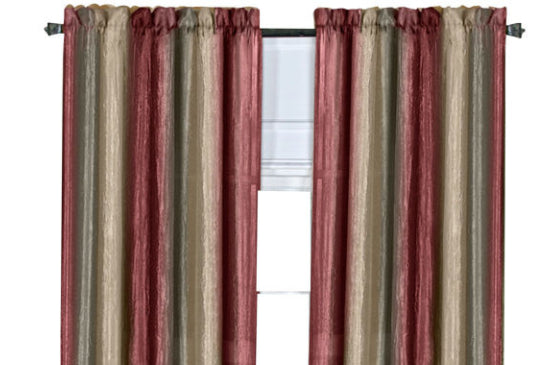 JC Penny Ombre Rod-Pocket Curtain Panel 50X84 : Burgundy