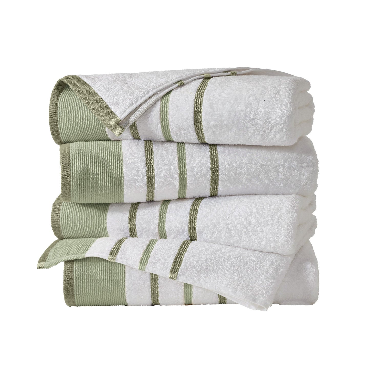Decorative Cotton Stripe Bath Towel Set - Noelle Collection