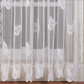 JC Penny Butterfly Lace Rod-Pocket Curtain Panel 56X63 - White