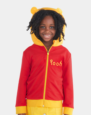Cubcoats Pooh 2-in-1 Transforming Classic Zip-Up Hoodie & Soft Plushie Red Unisex