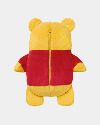 Cubcoats Pooh 2-in-1 Transforming Classic Zip-Up Hoodie & Soft Plushie Red Unisex