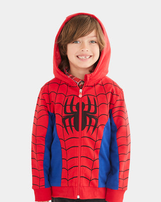 Cubcoats Transforming 2 in 1 Toddler Unisex Marvel's Spider Man 2-in-1 Stuffed Animal Hoodie Red