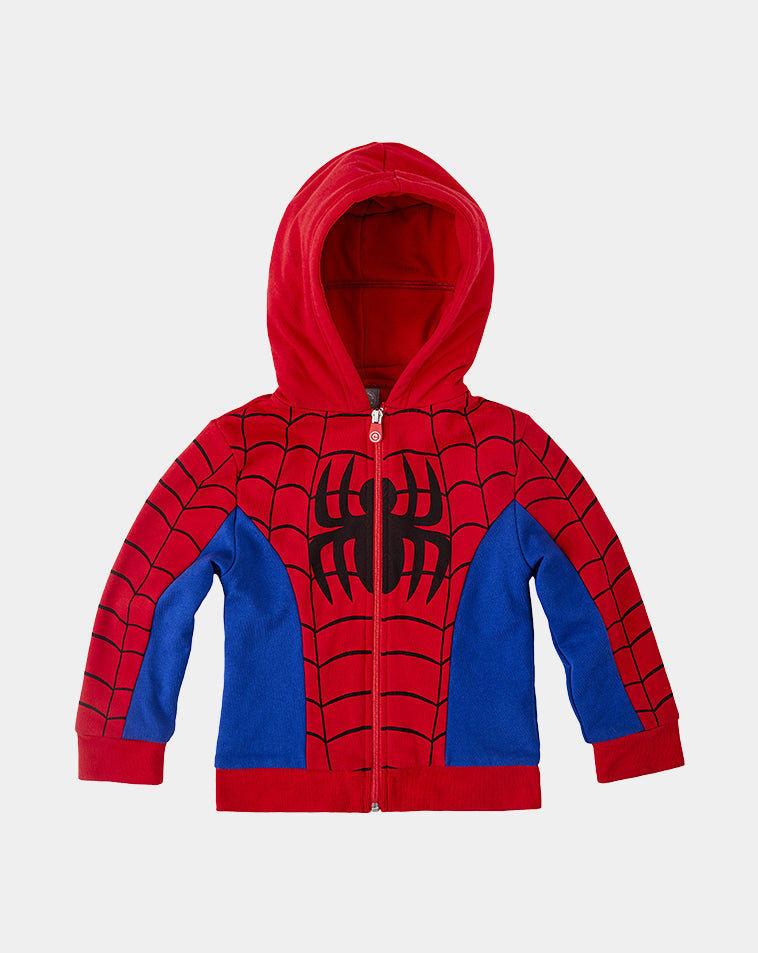 Cubcoats Transforming 2 in 1 Toddler Unisex Marvel's Spider Man 2-in-1 Stuffed Animal Hoodie Red