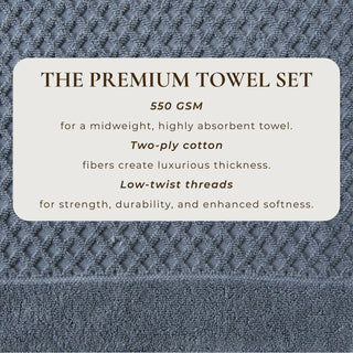 Cotton Diamond Waffle Weave Bath Towel Set - Grayson Collection