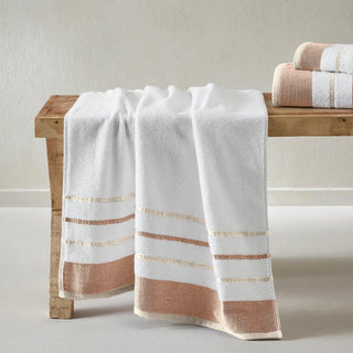 Decorative Cotton Stripe Bath Towel Set - Noelle Collection