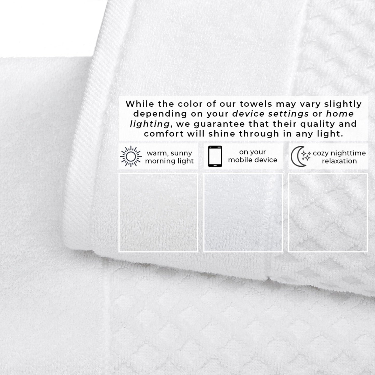 Cotton Diamond Waffle Weave Bath Towel Set - Grayson Collection