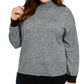 Karen Scott Women's Plus Size Mock Neck Cotton Sweater Charcoal Size 1X