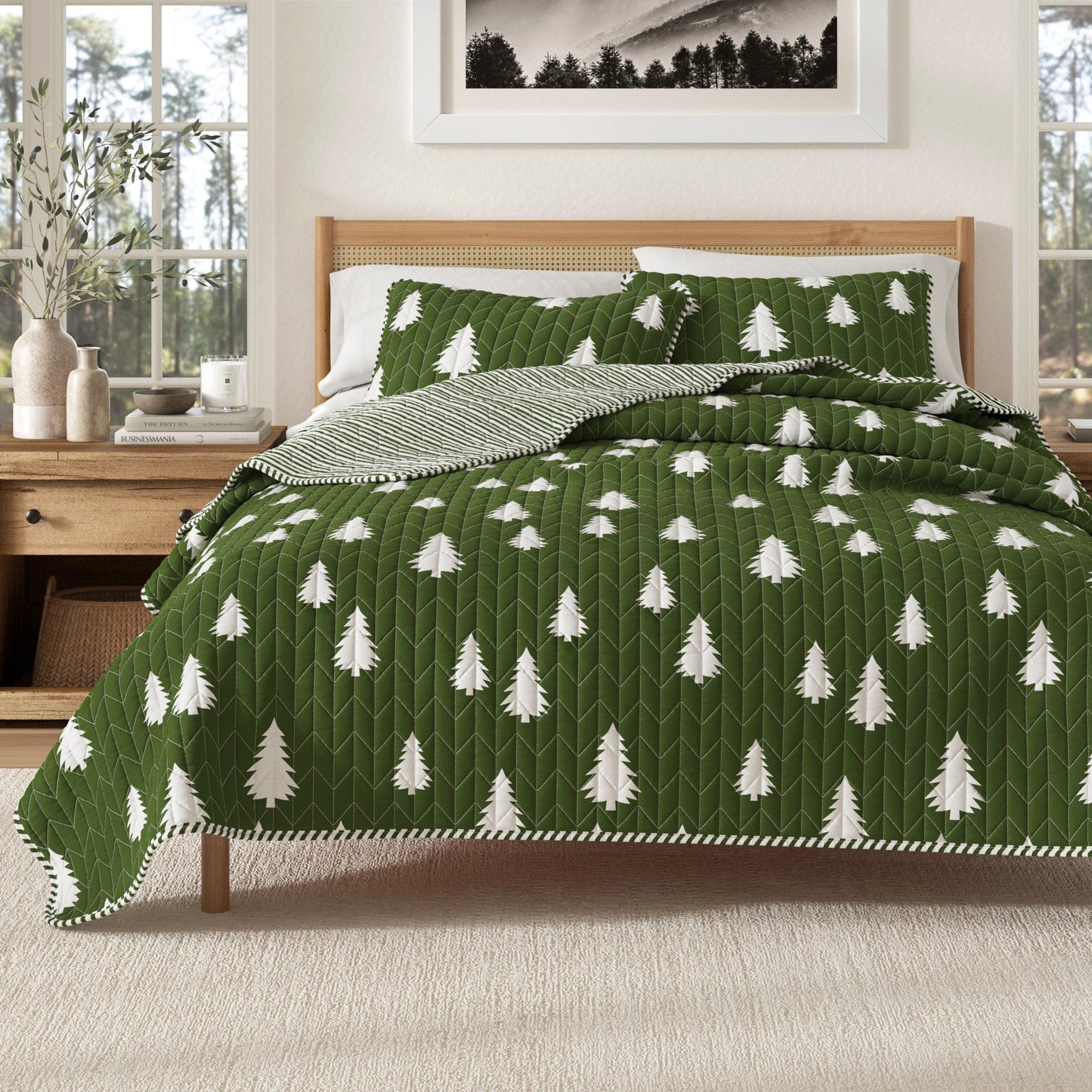 3 Piece Lodge Printed Quilt - Arrowhead
