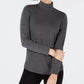Charter Club Women's Cotton Mock Neck Top Grey Size Medium