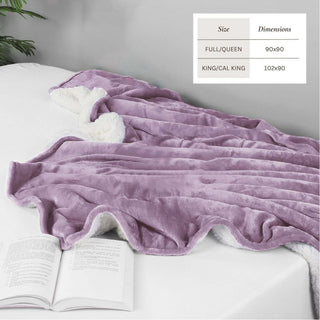 Velvet Plush Sherpa Bed Blanket - Sherpa Fleece Collection