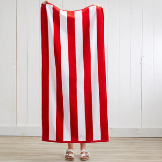 Cotton Velour Cabana Stripe Beach Towel - Novia Collection
