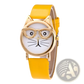 Kids Cartoon Cat Face Quartz Watch with Gold Frame