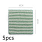 Super Absorbent Striped Coral Fleece Kitchen Cleaning Cloths