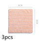 Super Absorbent Striped Coral Fleece Kitchen Cleaning Cloths