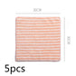 Super Absorbent Striped Coral Fleece Kitchen Cleaning Cloths