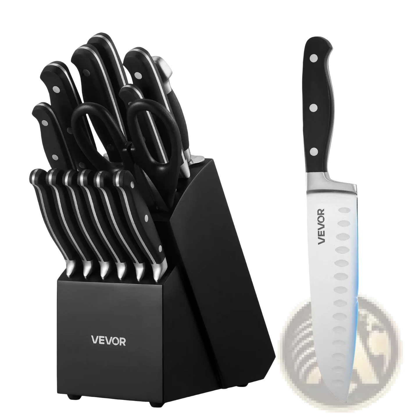 Kitchen Knife Set 15 Piece High Carbon Stainless Steel