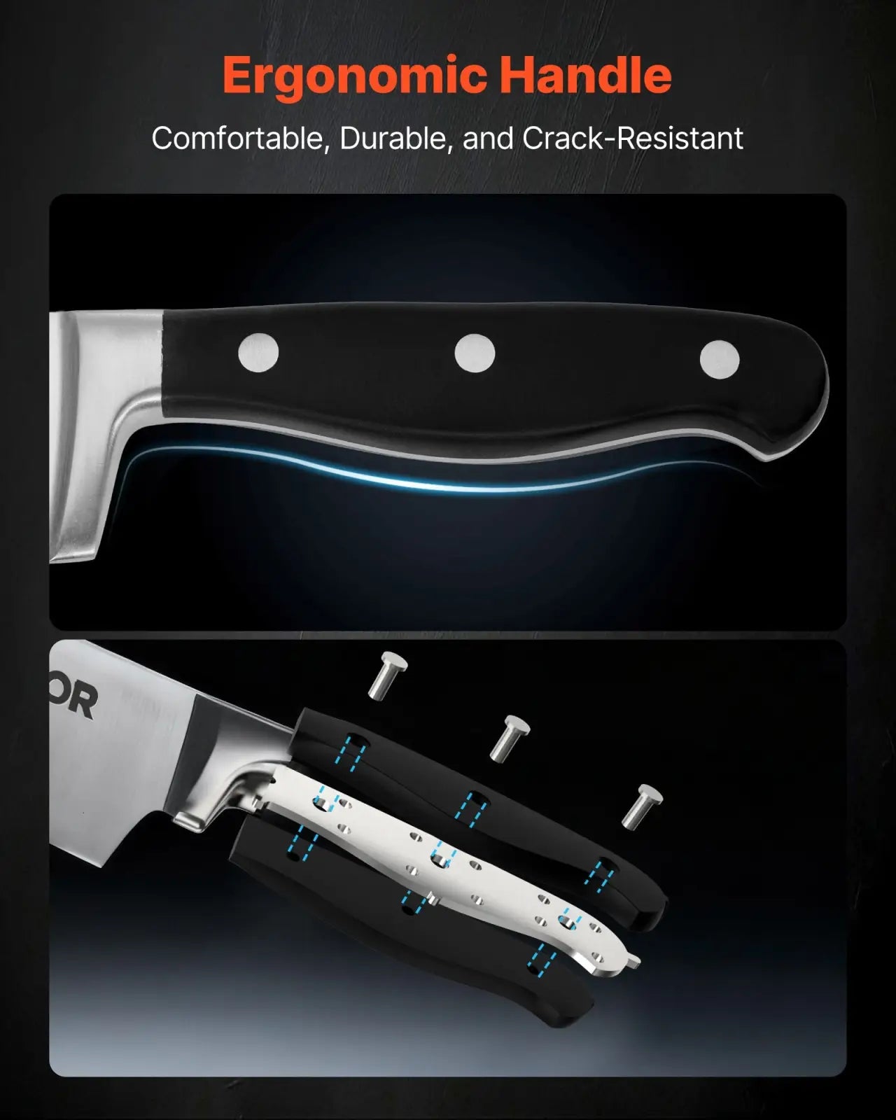 Kitchen Knife Set 15 Piece High Carbon Stainless Steel