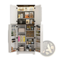 Kitchen Pantry Cabinet with Led Light and Spice Racks