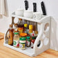 Multilayer Two Tier Kitchen Spice and Utensil Organizer Rack